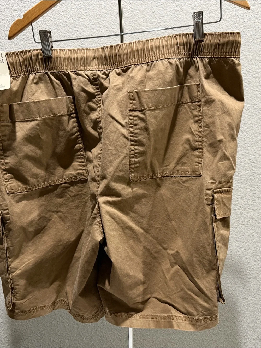 No Boundaries Men's Brown Cargo Drawstring Shorts